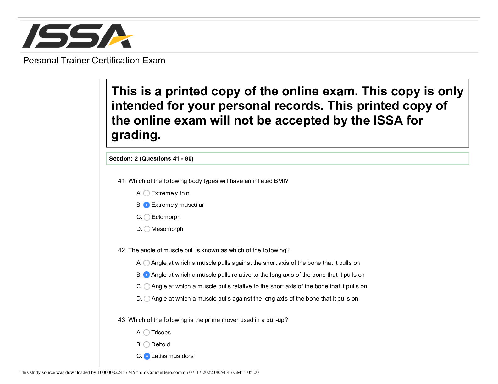 Preview image for Personal Trainer Certification Exam